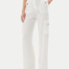 Versace Jeans Couture Текстилни панталони 78HAA109 Бял Wide Leg за Жени цена