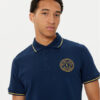Versace Jeans Couture Тениска с яка и копчета 78GAGT00 Тъмносин Regular Fit за Мъже цена