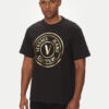 Versace Jeans Couture Тишърт 78GAHT01 Черен Regular Fit за Мъже цена