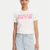 Versace Jeans Couture Тишърт 78HAHE05 Бял Regular Fit за Жени цена