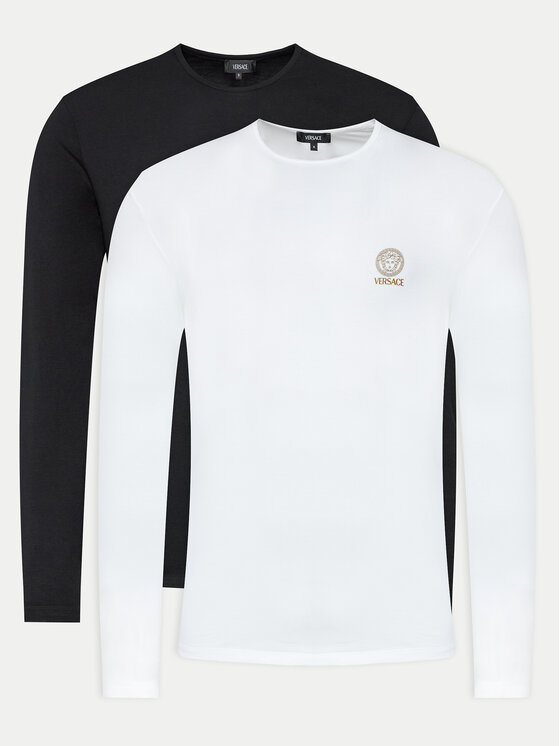 Versace Комплект 2 блузи с дълъг ръкав AU10197 Цветен Slim Fit за Мъже цена