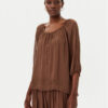 ViCOLO Блуза TD0020 Кафяв Loose Fit за Жени цена