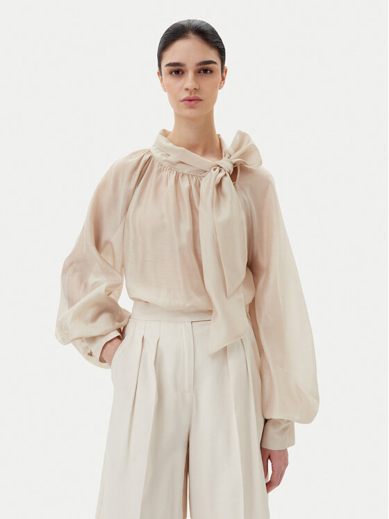 ViCOLO Блуза TD0587 Бежов Relaxed Fit за Жени цена