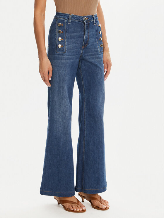 ViCOLO Дънки DD5078 Син Wide Leg за Жени цена