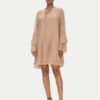 ViCOLO Лятна рокля TD0753 Бежов Regular Fit за Жени цена