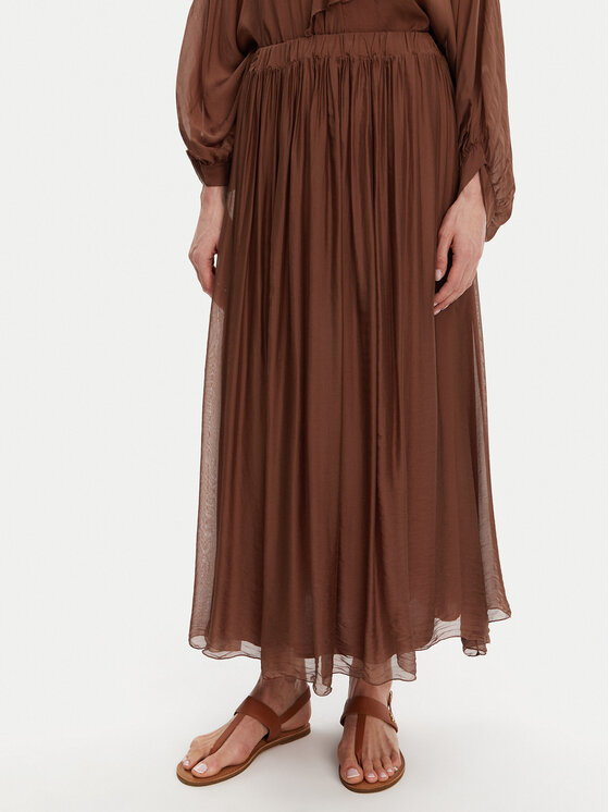 ViCOLO Миди пола TD0022 Кафяв Regular Fit за Жени цена