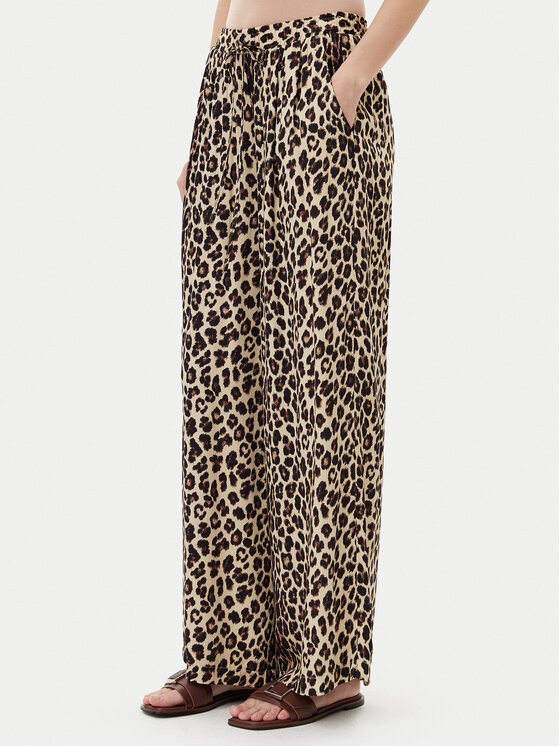 ViCOLO Текстилни панталони TD1432 Бежов Relaxed Fit за Жени цена