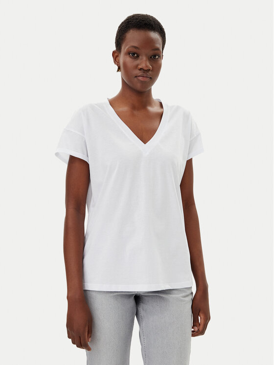 ViCOLO Тишърт UD0003 Бял Regular Fit за Жени цена
