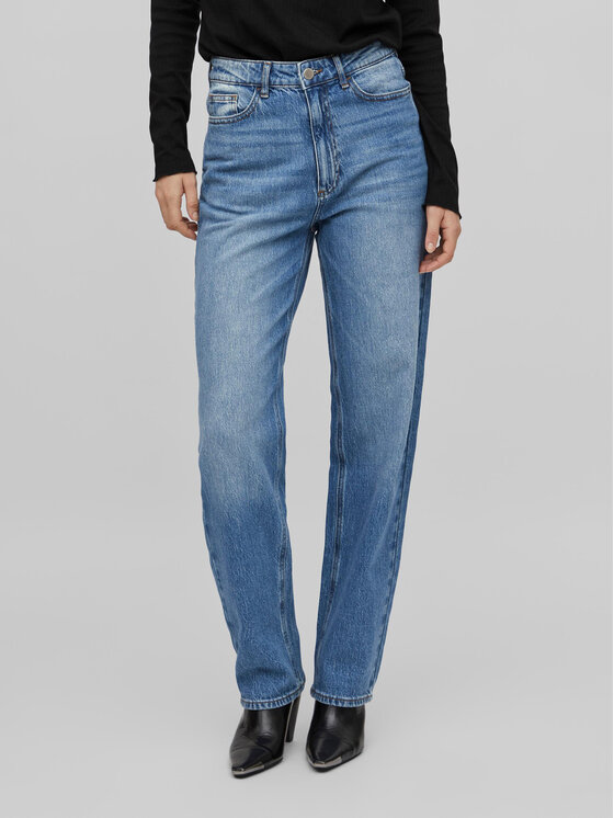 Vila Дънки Kelly 14084730 Син Straight Fit за Жени цена