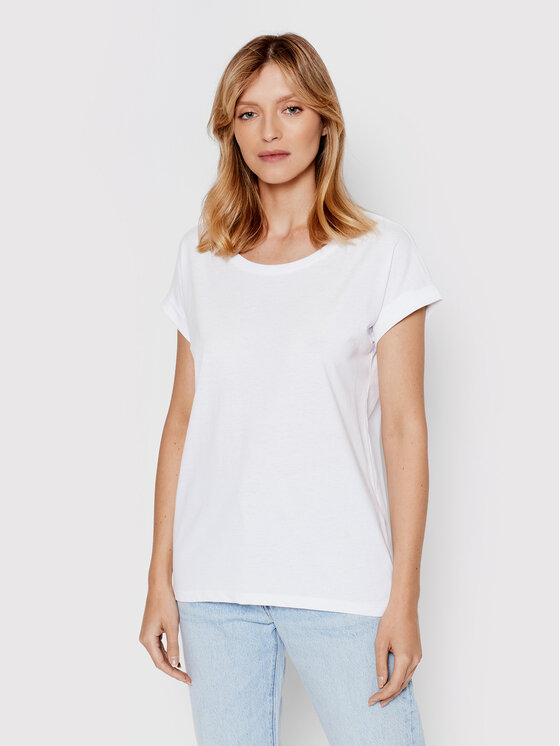 Vila Тишърт Dreamers 14025668 Бял Regular Fit за Жени цена