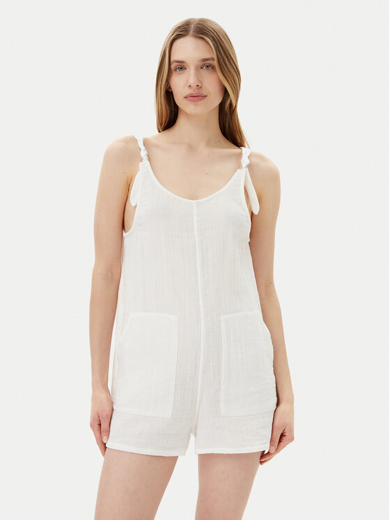 Volcom Гащеризон с презрамки Lil Tie B2812501 Бял Relaxed Fit за Жени цена