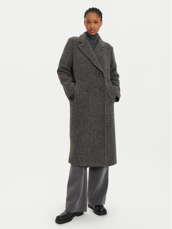 Weekend Max Mara Вълнено палто Corinto 2425016042 Сив Regular Fit за Жени цена