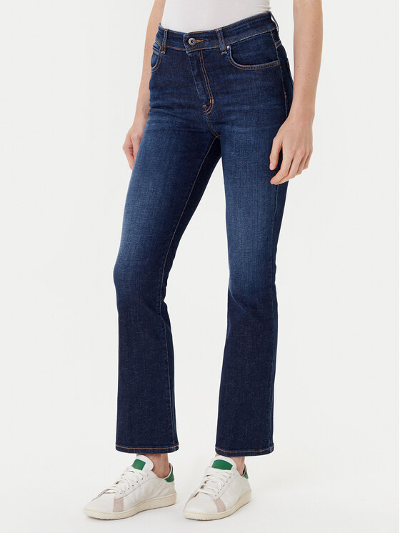 Weekend Max Mara Дънки Rapallo 2525186021 Тъмносин Straight Fit за Жени цена