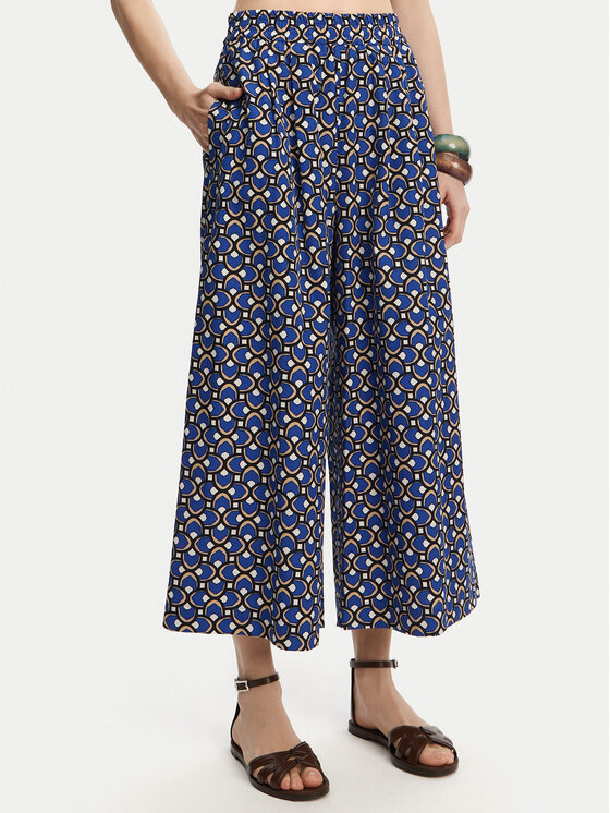 Weekend Max Mara Панталони тип кюлоти Virgin 2515131102 Син Relaxed Fit за Жени цена