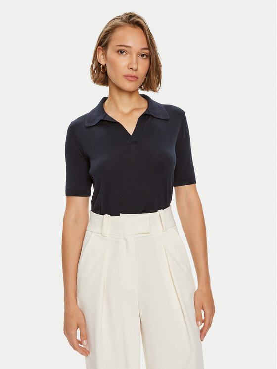 Weekend Max Mara Пуловер Roncolo 2425366091 Тъмносин Regular Fit за Жени цена