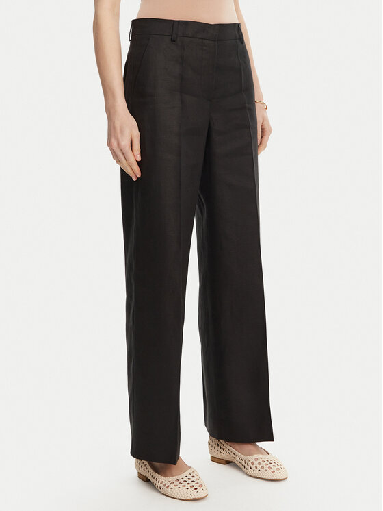 Weekend Max Mara Текстилни панталони Malizia 2515131052 Черен Regular Fit за Жени цена