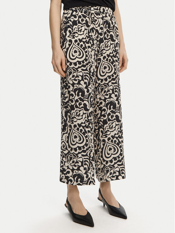 Weekend Max Mara Текстилни панталони Reed 2515131082 Черен Regular Fit за Жени цена