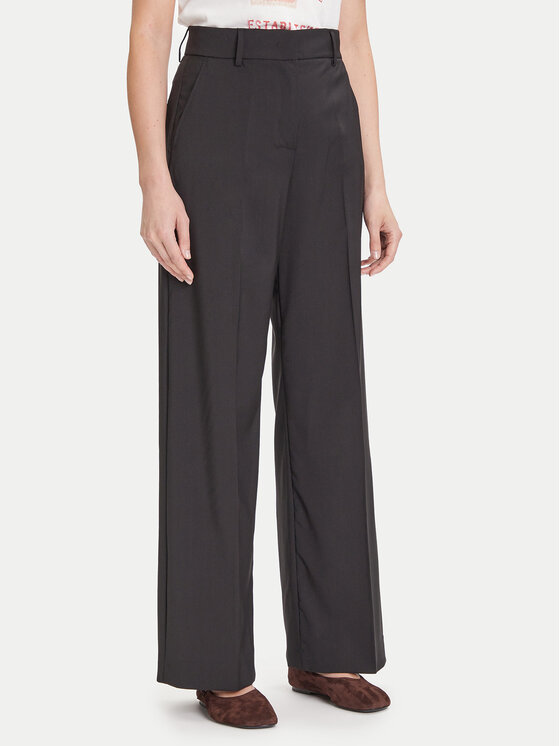 Weekend Max Mara Текстилни панталони Visivo 2525136031 Черен Regular Fit за Жени цена