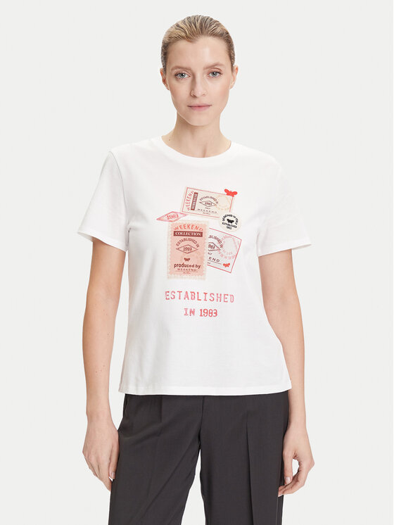 Weekend Max Mara Тишърт Ara 2525976041 Бял Regular Fit за Жени цена