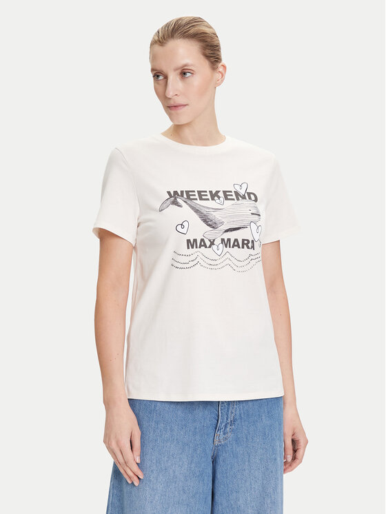 Weekend Max Mara Тишърт Guglia 2525976031 Екрю Regular Fit за Жени цена