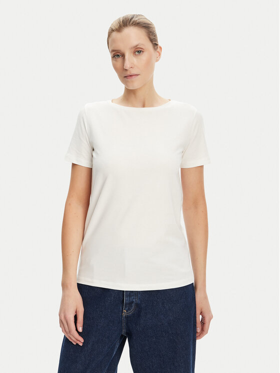 Weekend Max Mara Тишърт Multib 2525976011 Бял Regular Fit за Жени цена