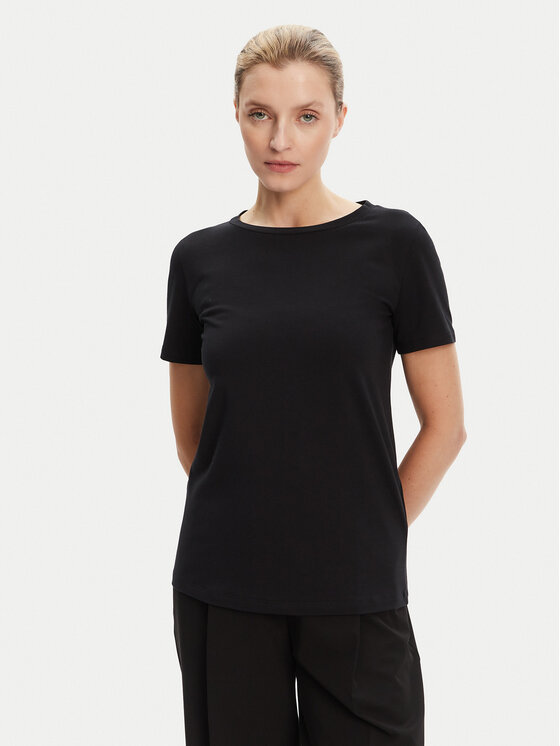 Weekend Max Mara Тишърт Multib 2525976011 Черен Regular Fit за Жени цена