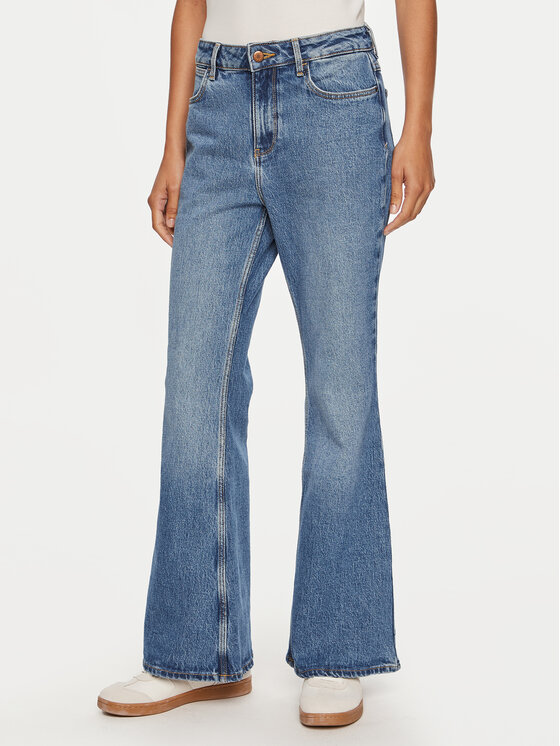 Wrangler Дънки Fierce 112356799 Син Flare Fit за Жени цена
