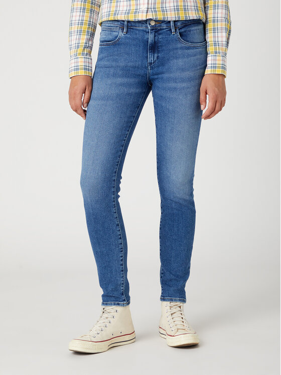 Wrangler Дънки Skinny 615 W28K4736Y 112332349 Син Skinny Fit за Жени цена