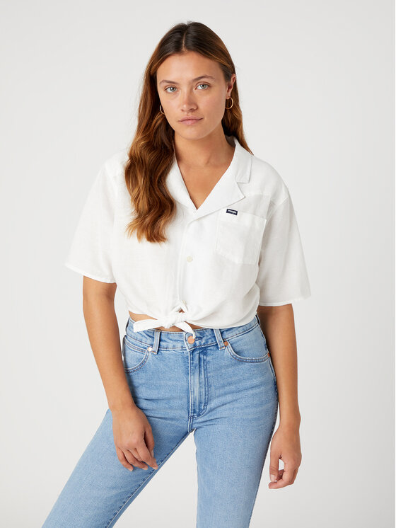 Wrangler Риза Resort W5Q4LOW02 112332060 Бял Regular Fit за Жени цена