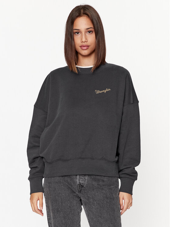 Wrangler Суитшърт 112343708 Черен Relaxed Fit за Жени цена