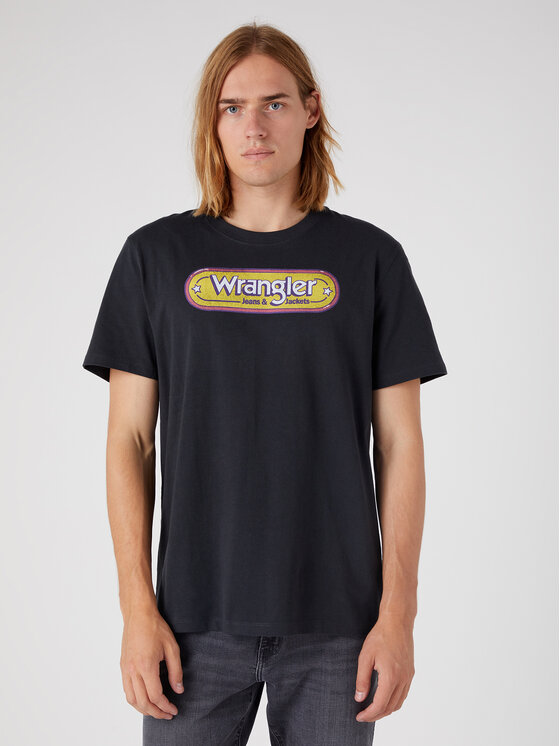 Wrangler Тишърт Branded W773EEXV6 112331867 Черен Regular Fit за Мъже цена