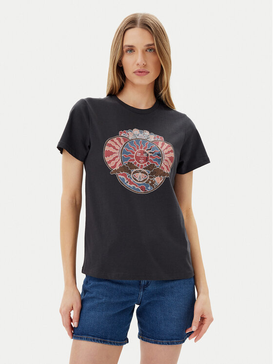 Wrangler Тишърт Graphic 112362563 Черен Regular Fit за Жени цена