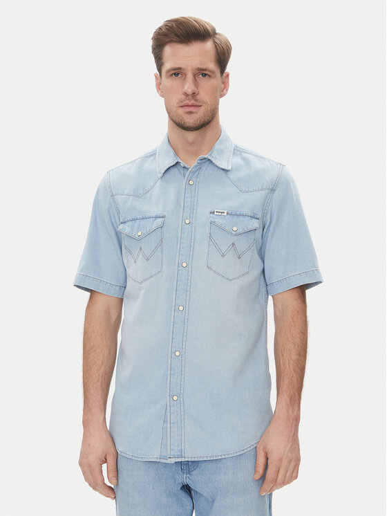 Wrangler дънкова риза Western 112362742 Син Regular Fit за Мъже цена