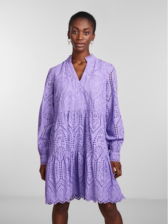 YAS Ежедневна рокля 26027162 Виолетов Regular Fit за Жени цена