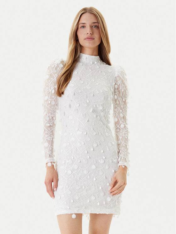 YAS Коктейлна рокля 26030914 Бял Slim Fit за Жени цена