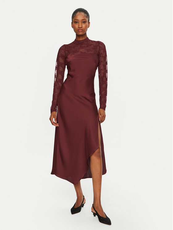 YAS Коктейлна рокля Meels 26032597 Червен Regular Fit за Жени цена