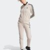 adidas Анцуг Essentials 3-Stripes IJ8786 Бежов Slim Fit за Жени цена