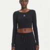 adidas Блуза Essentials Ribbed IW5725 Черен Slim Fit за Жени цена
