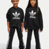 adidas Комплект суитшърт и клин JC7873 Черен Flared Fit за Момичета цена