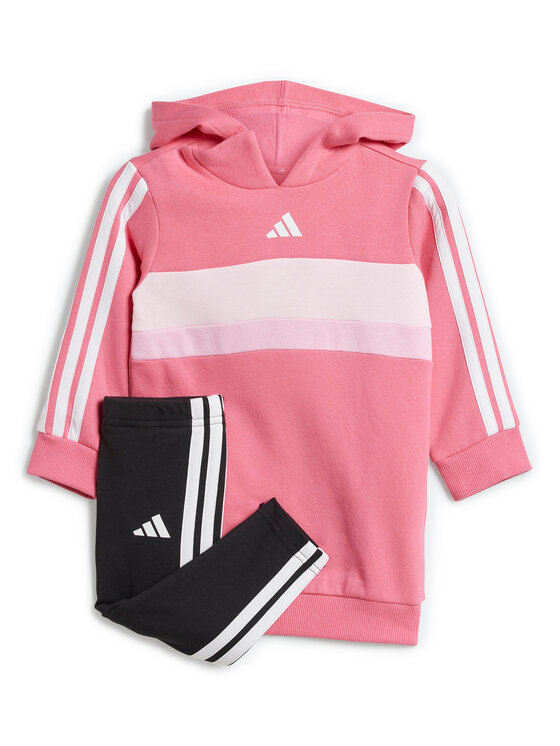 adidas Комплект суитшърт и клин Seasonal Essentials Tiberio 3-Stripes JC7501 Розов Slim Fit за Момичета цена