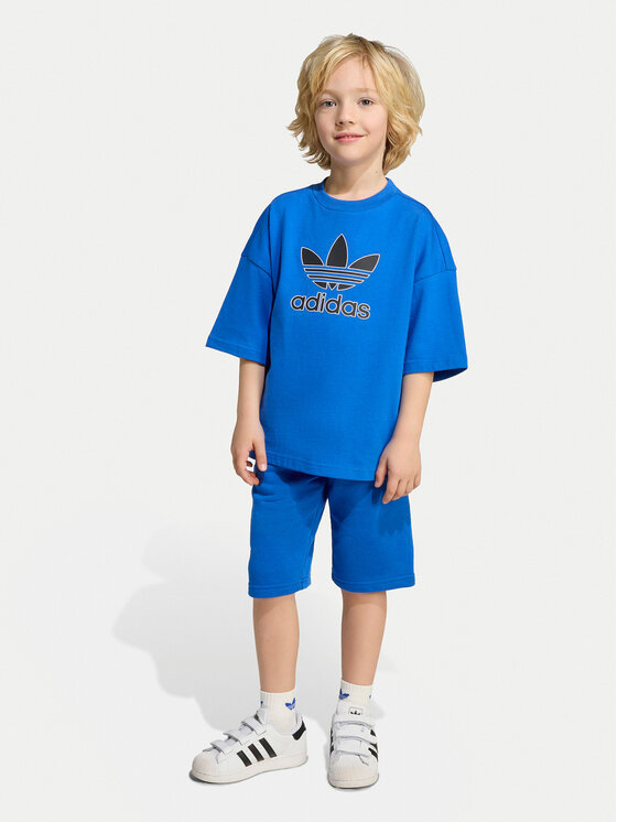 adidas Комплект тишърт и панталонки Big Logo Execution KA0224 Син Loose Fit за Бебета цена