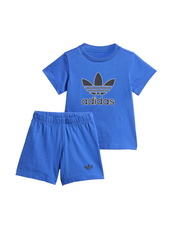 adidas Комплект тишърт и панталонки Big Logo Execution KA2652 Син Regular Fit за Бебета цена