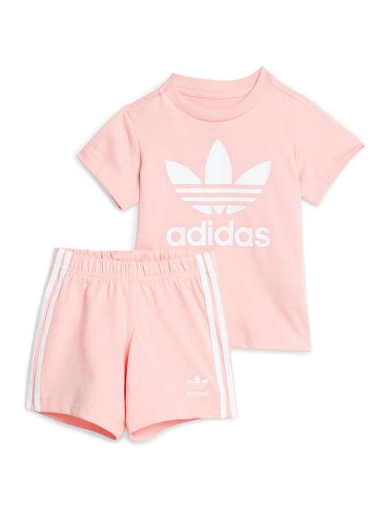 adidas Комплект тишърт и панталонки JC6580 Розов Regular Fit за Момичета цена