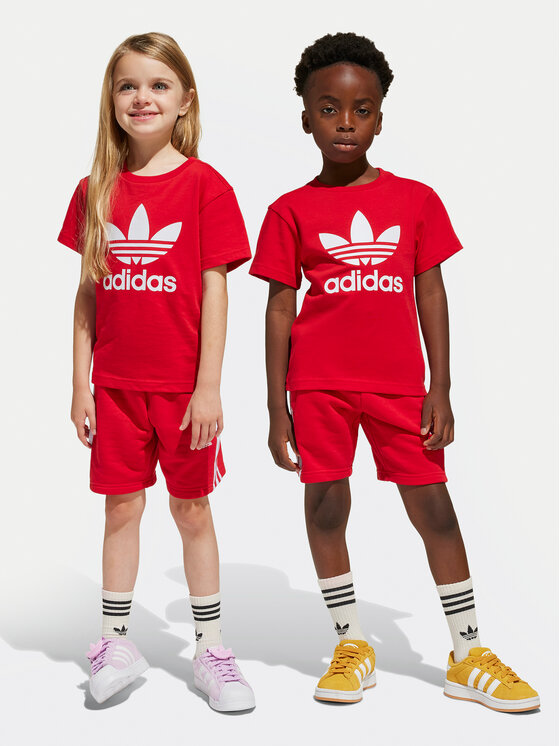 adidas Комплект тишърт и панталонки adicolor JC9156 Червен Regular Fit за Бебета цена