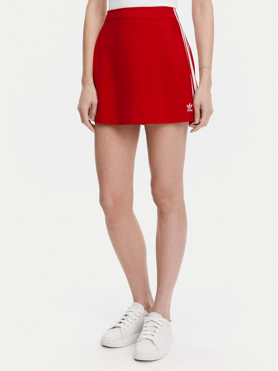 adidas Пола тип трапец adicolor 3-Stripes JD0282 Червен Regular Fit за Жени цена