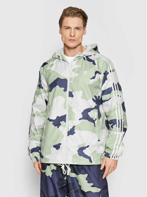 adidas Преходно яке Graphics Camo HF4877 Зелен Regular Fit за Мъже цена