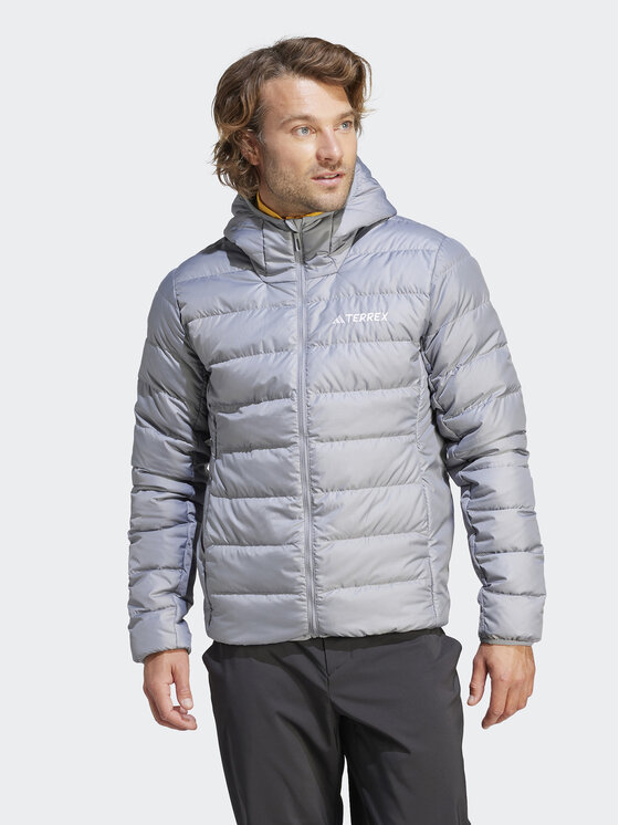 adidas Пухено яке Terrex Multi Light Down IP6042 Сив Slim Fit за Мъже цена