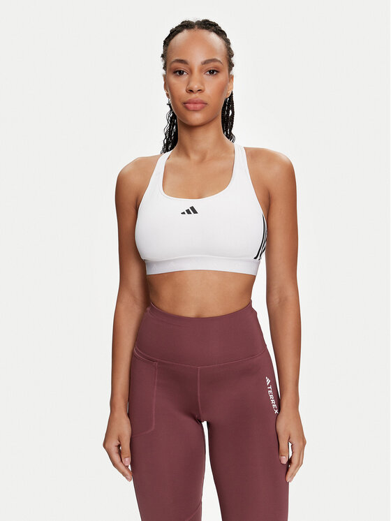 adidas Спортен сутиен Powerreact Training IQ3352 Бял за Жени цена