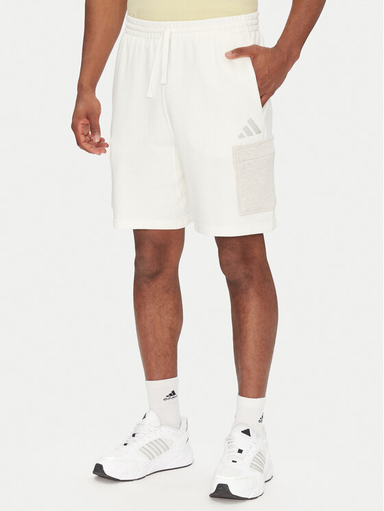 adidas Спортни шорти ALL SZN French Terry Colorblock JN9483 Бял Regular Fit за Мъже цена