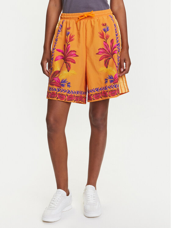 adidas Спортни шорти FARM JD6289 Оранжев Loose Fit за Жени цена